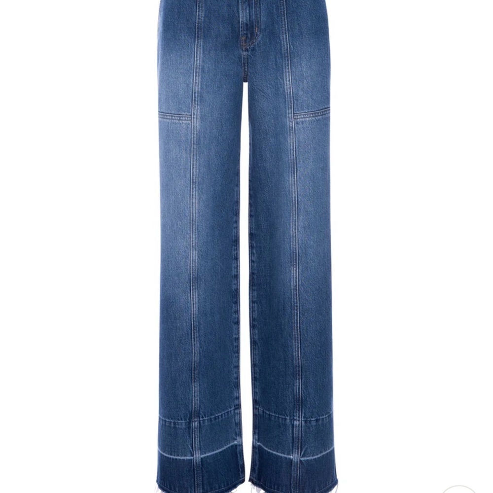 NWT Frame Denim Braided Waistband Wide Leg Jeans